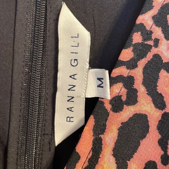 Anthropologie X Ranna Gill Leopard Print Midi Dress M - Picture 6 of 8